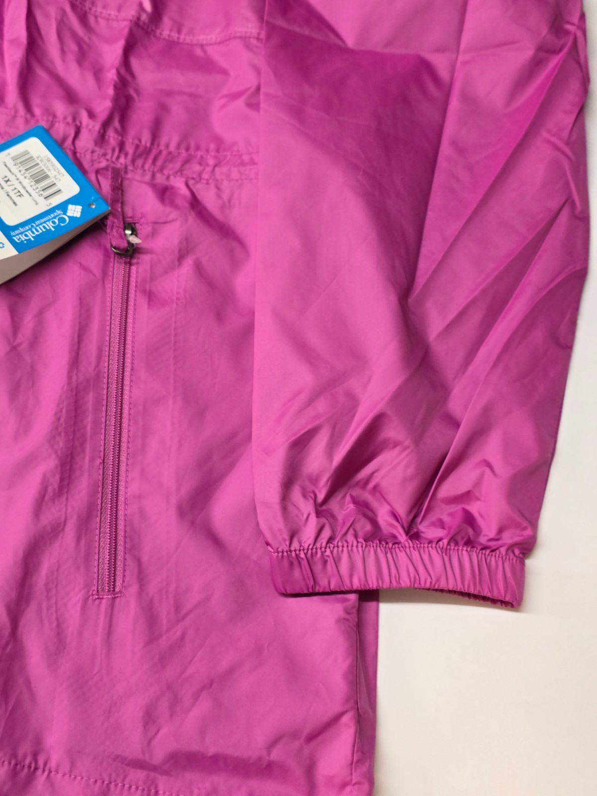 Columbia Flashback Windbreaker Long Jacket Womens 1X Pink Omni-Shade UPF 40 NWT