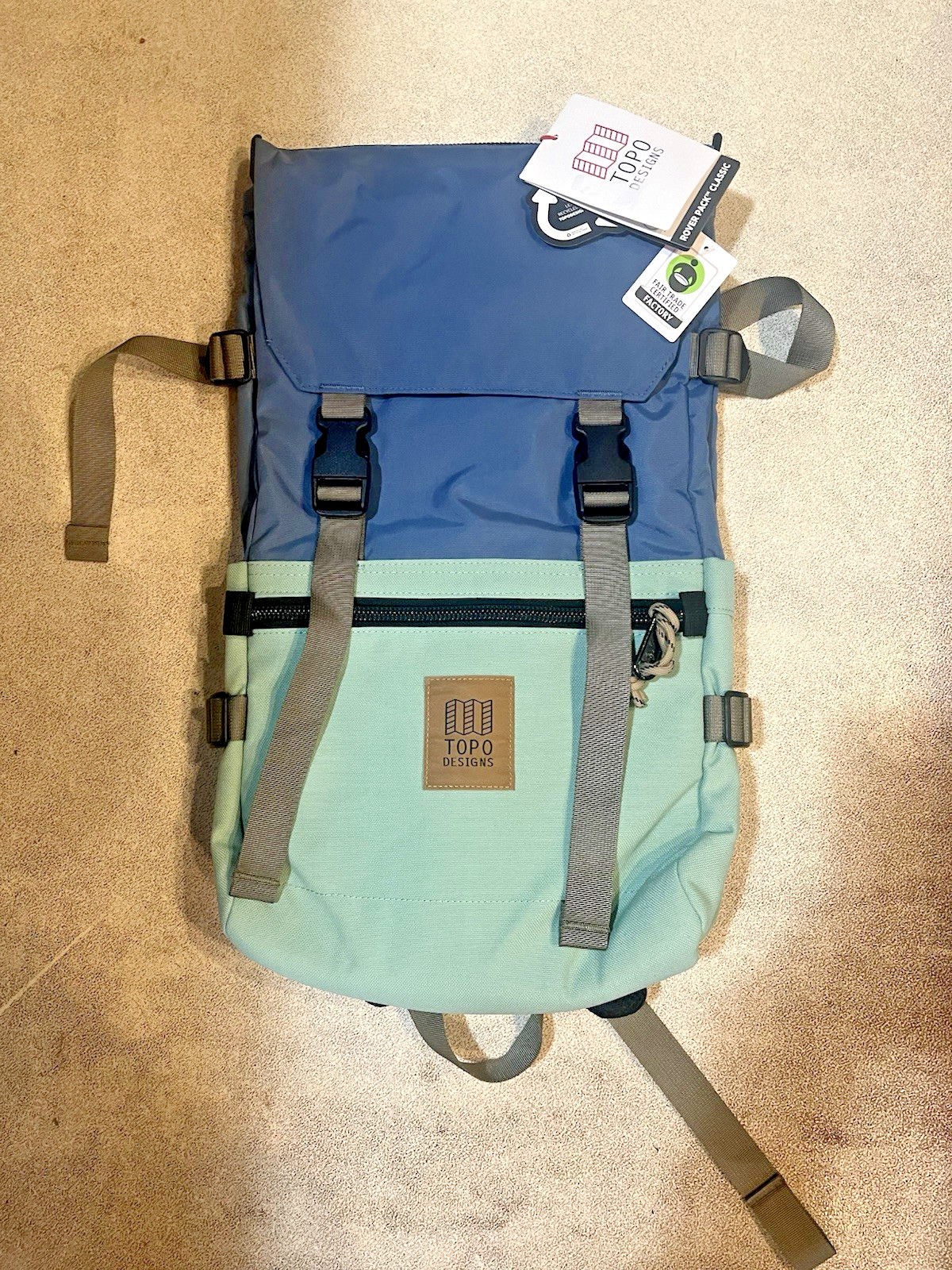 NWT Topo Rover Pack Backpack Classic Stone Blue/Ash Green