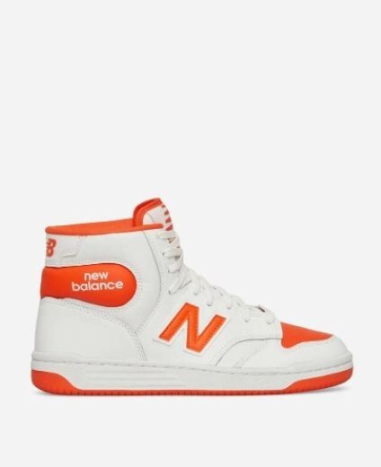 NEW BALANCE 480 SIZE 10 TO 15 MENS WHITE ORANGE BLACK HIGH TOP SNEAKER