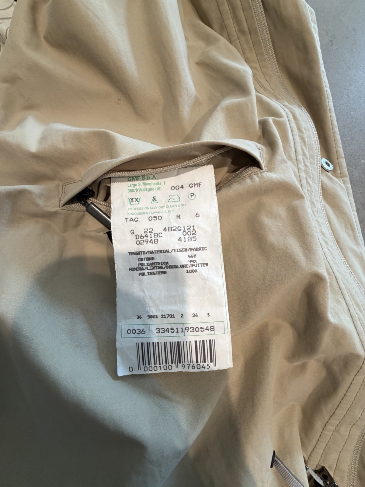 Missoni Men’s Beige Utility Field Jacket Size M Lightweight Hooded Safari Coat