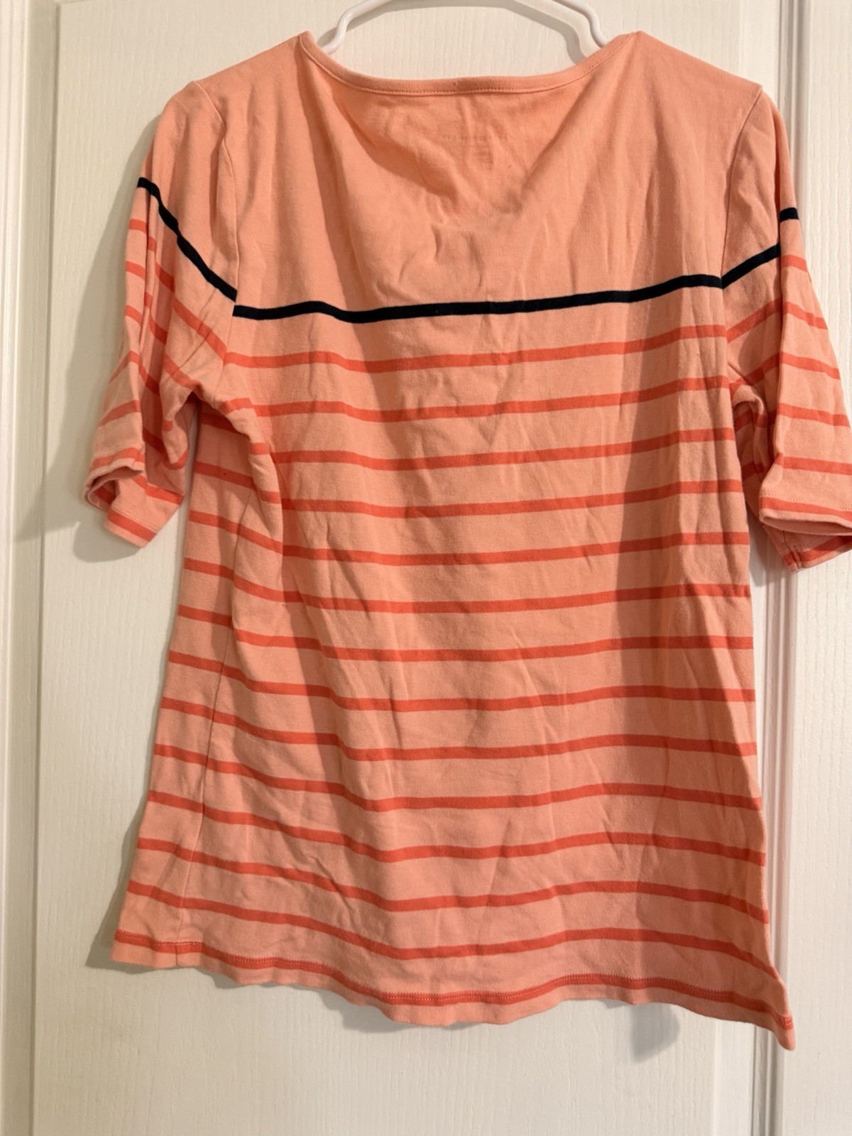 Pink Striped Tommy Hilfiger Pre Owned t-shirt Size XL Essential Shirt Tee