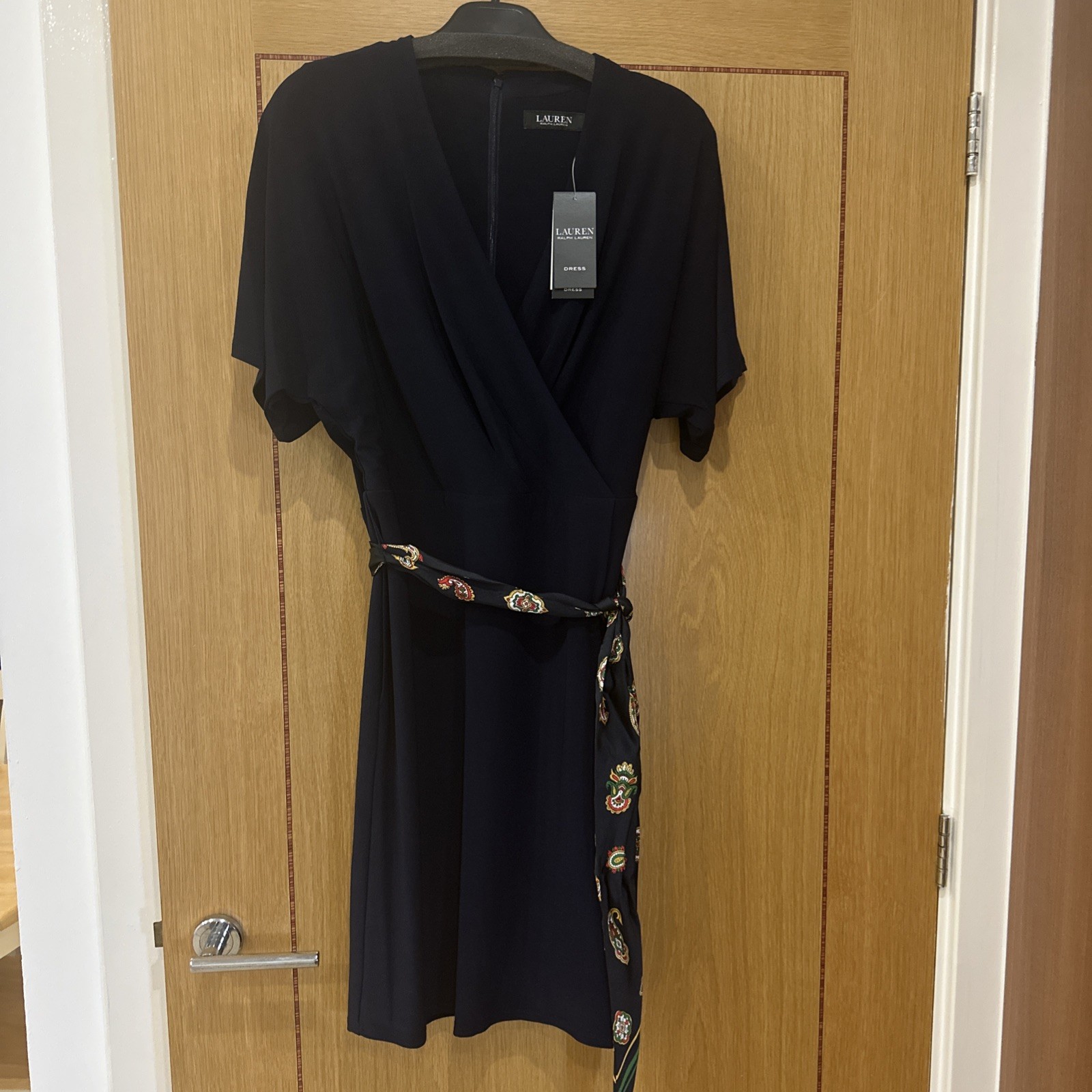 Ralph Lauren Dress Women’s Navy Surplice Neck ALL Sizes Available BNWT rrp £149