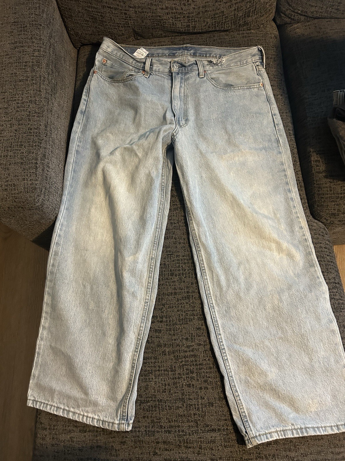 Levi’s 578 Men’s Straight Fit Light Wash Blue Denim Jeans 5-Pocket