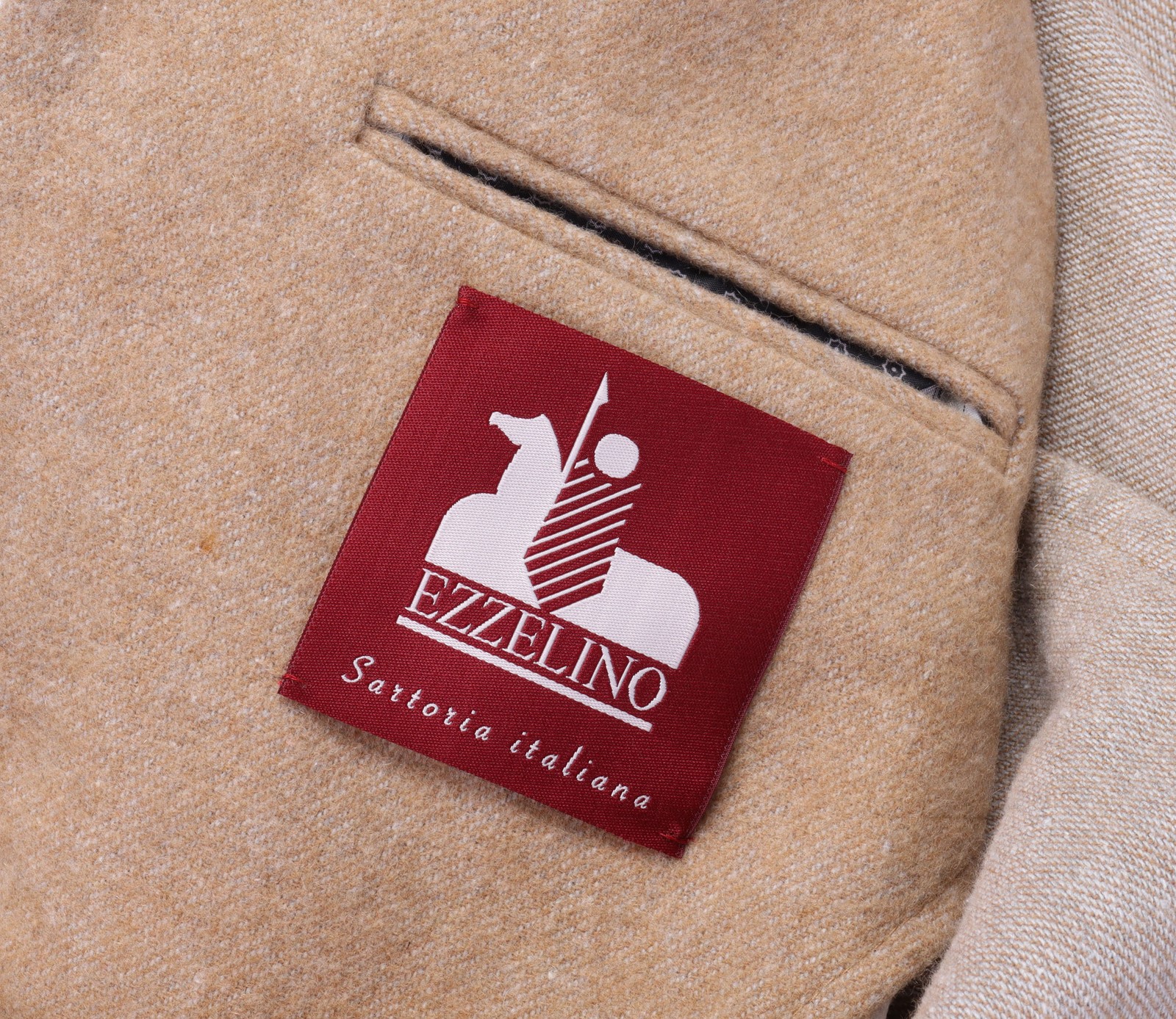 NWT EZZELINO FIELD JACKET beige cotton cashmere wool luxury Italy S