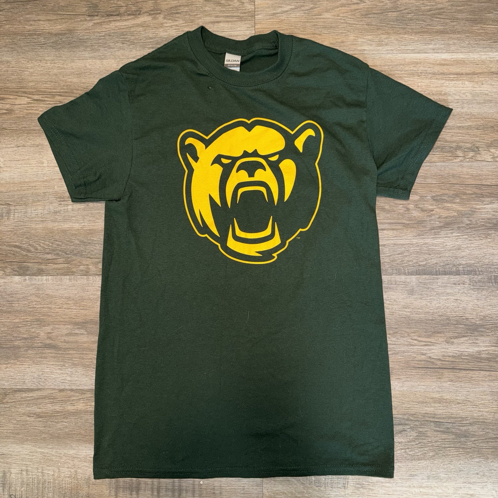 Gildan DryBlend Baylor Bears Logo Graphic Print Crew Neck T-Shirt Men’s S
