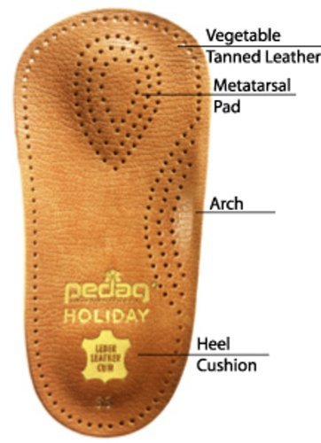 Pedag HOLIDAY Leather 3/4 Arch Support w/Met Pad Insole