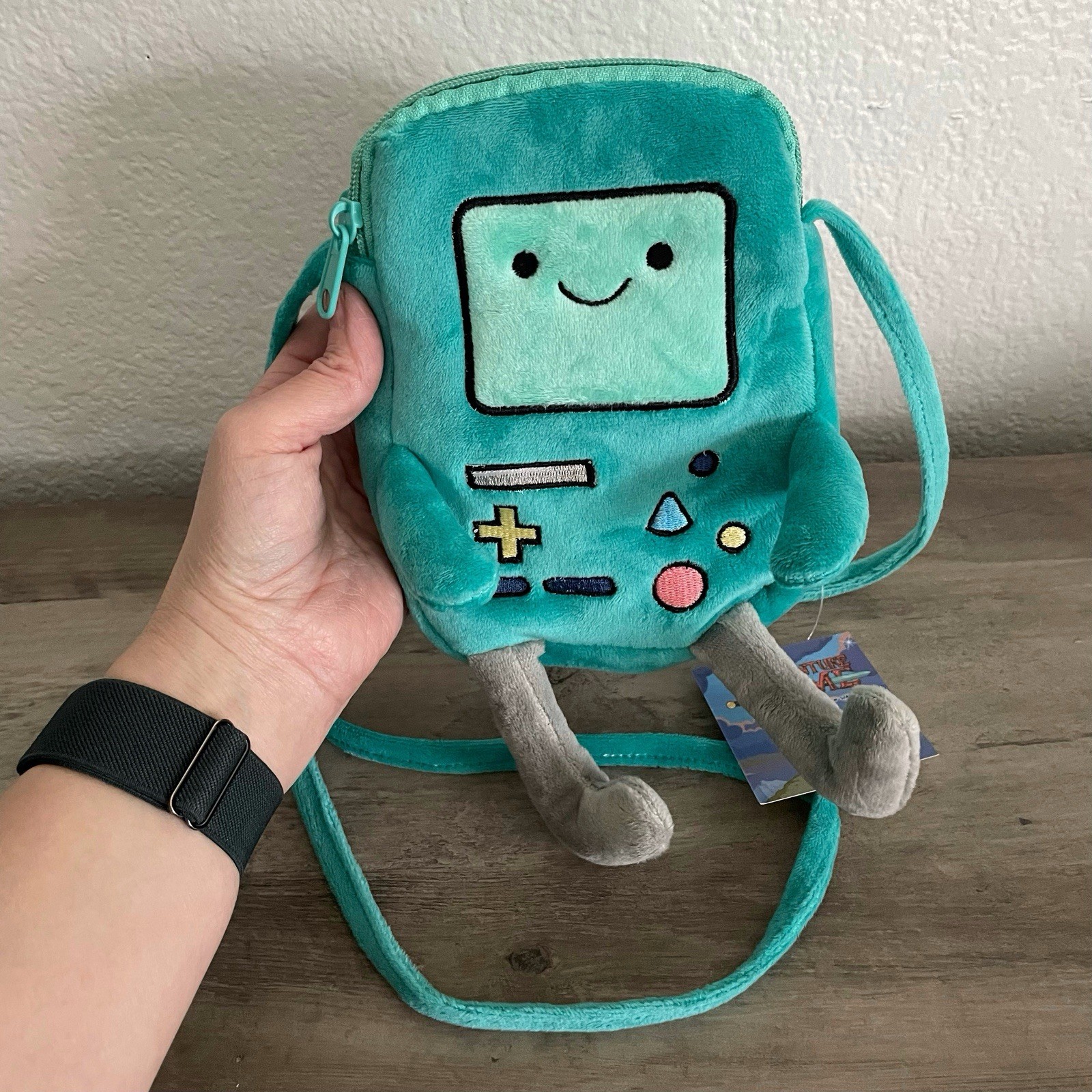 BMO Cross Body Bag BMO Body Is 7.5” x 5.5” Strap Is 22” Adventure Time Jake Finn
