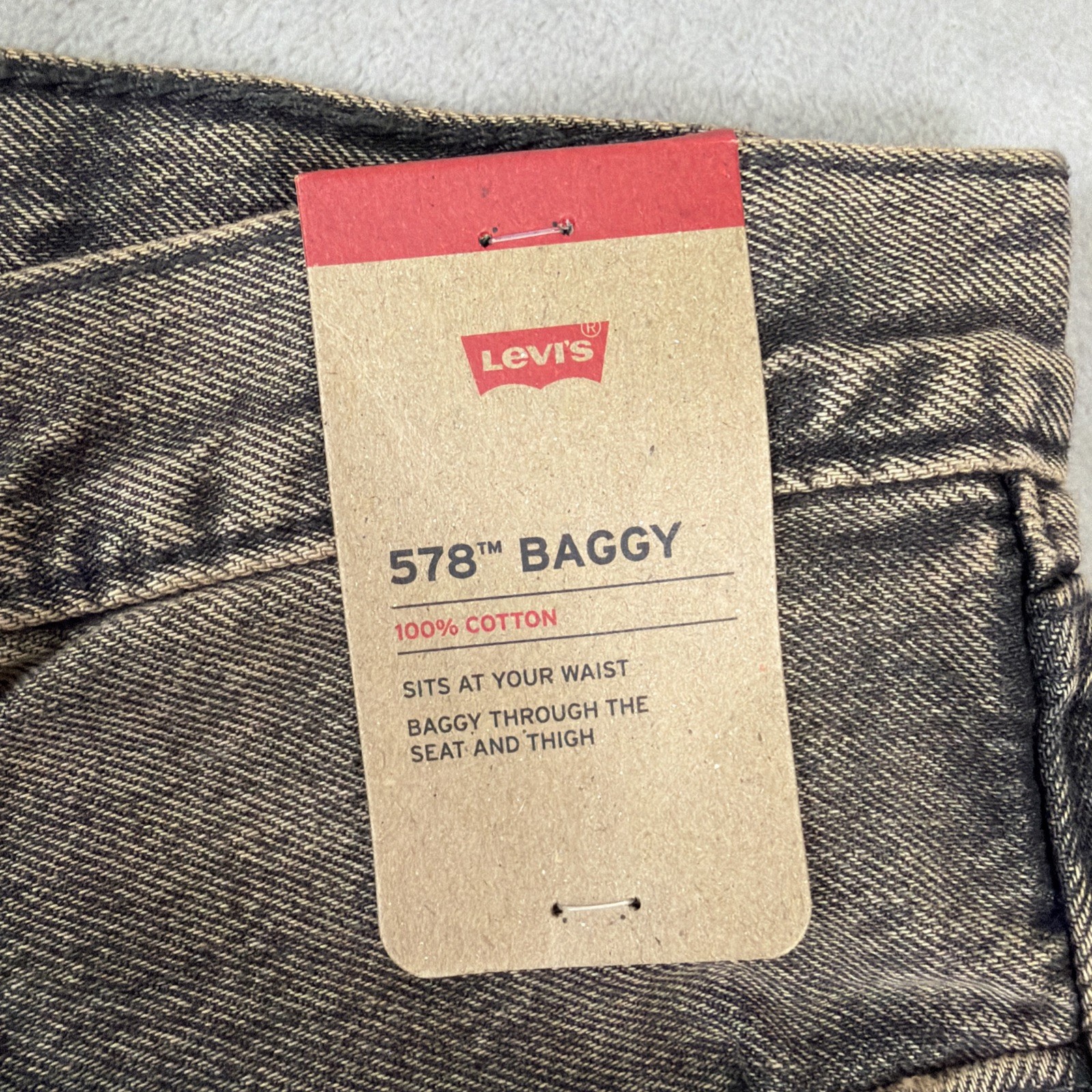 Levi’s 578 Baggy Denim Jeans Men’s Size 36×34 Gray Cotton Y2K