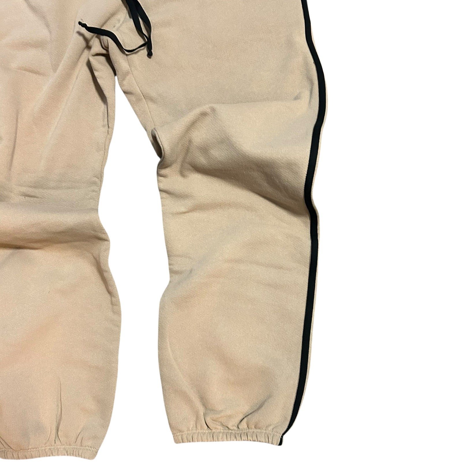 LA Relaxed Jogger Pants 100% Recycled Cotton/Polyester SZ L Beige USA Athletic