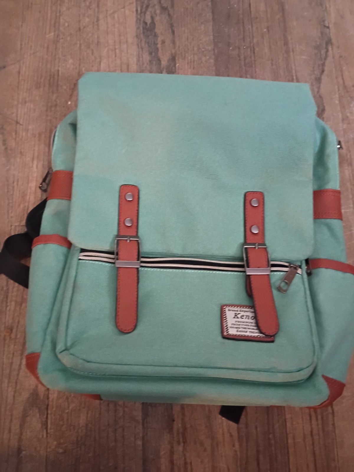 15.6 Inch Green Vintage Backpack Water Resistant Large Capacity For College T…