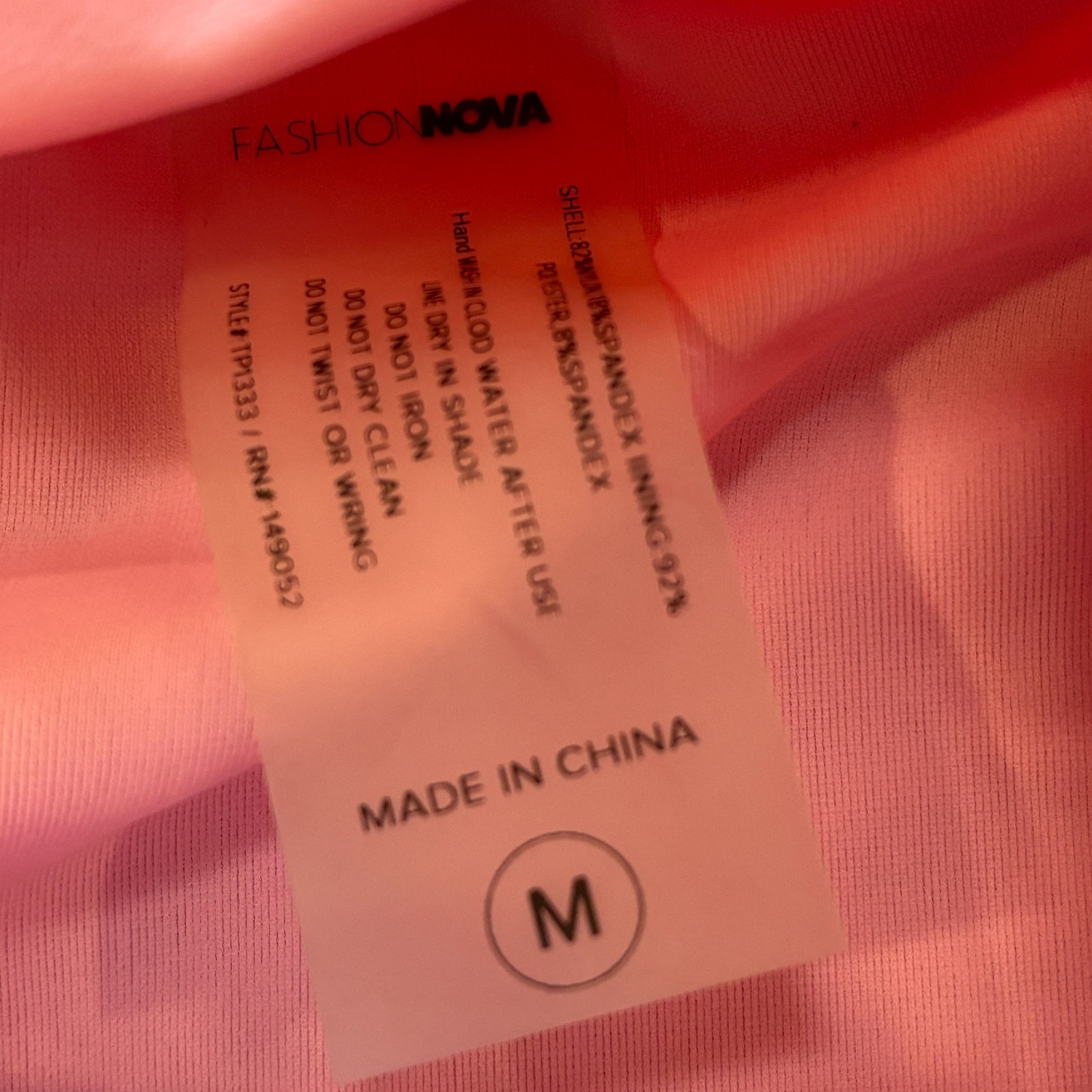 Fashion Nova Pink Cropped Quarter Zip Mock Neck Activewear Top Kids Size Medium