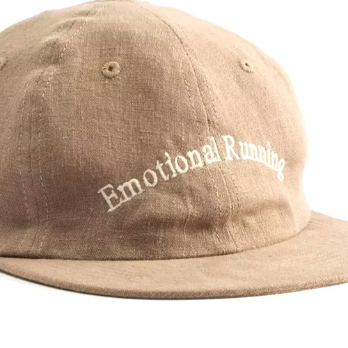Hermanos Koumori Emotional Running Hat Wide Flat Brim Cap New OSFM Strapback