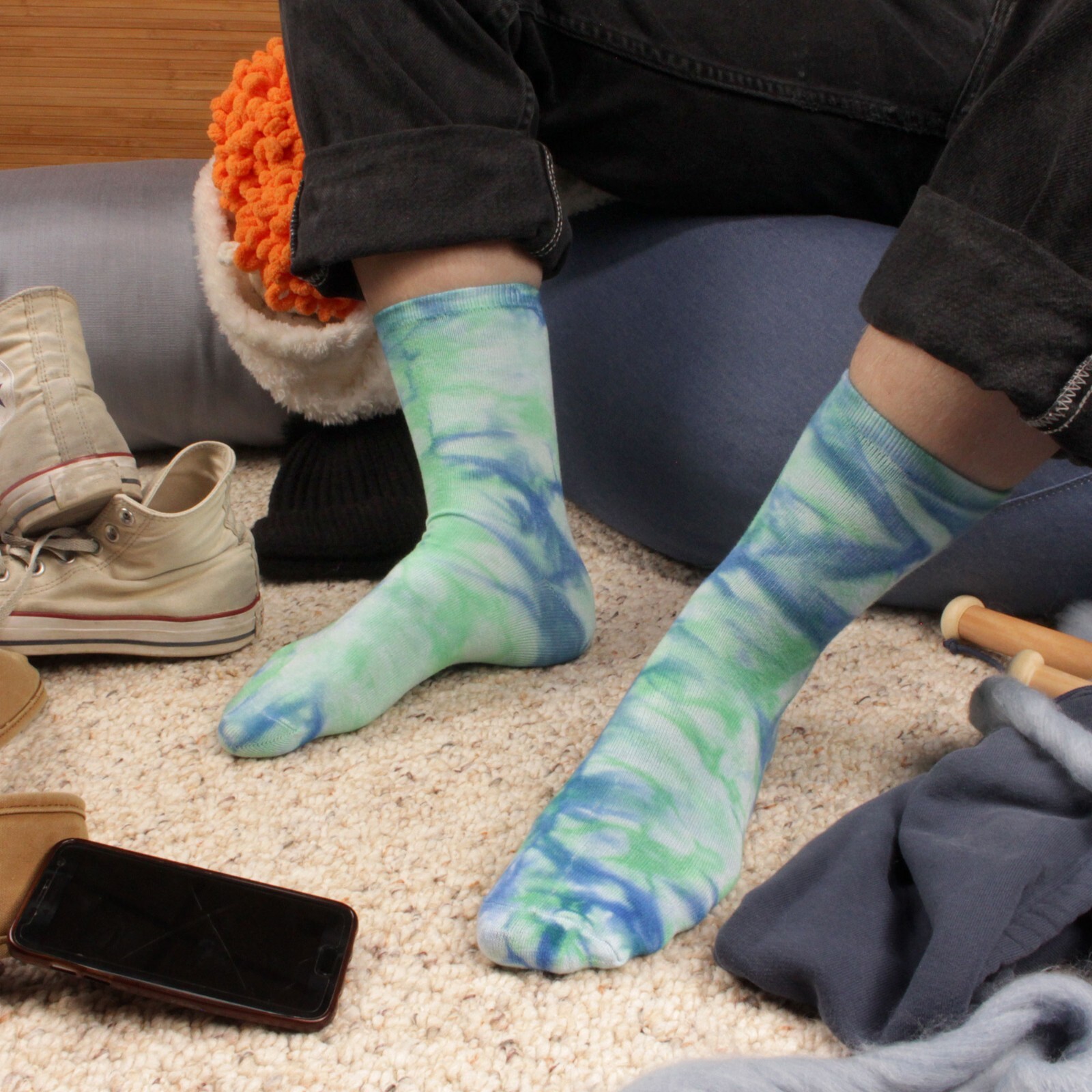 Men’s Rayon from Bamboo Fiber Breathable Wicking Athletic Crew Socks