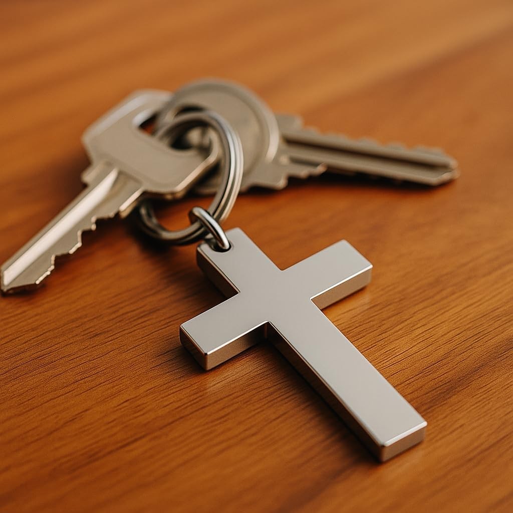 Cross Keychain Christian Gift Baptism Holiday Car Keychain