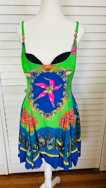 VERSACE 2021 Runway Tresor de la Mer Starfish Dress Viscose Cellulose IT42 M