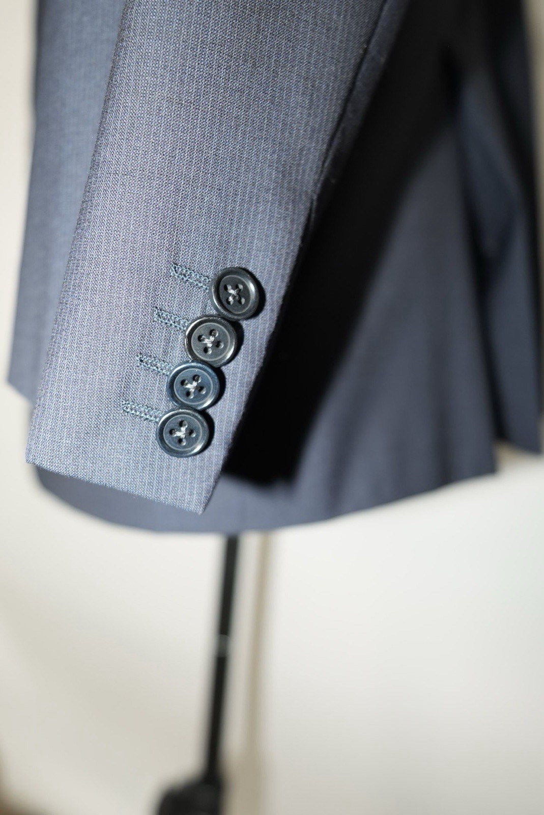Canali Wool Medium 40R Blue Sport Coat Suit Jacket Blazer Trim 50R EU