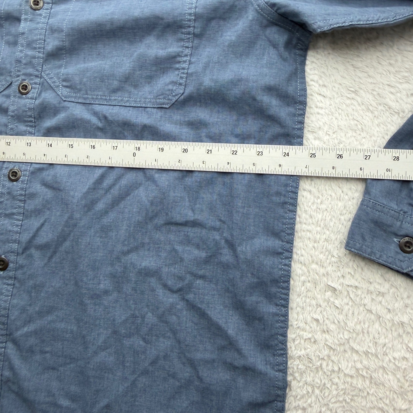 Patagonia Mens Light Farrier Shirt Utility Blue Hemp Blend Large 41850 SP24 NWT