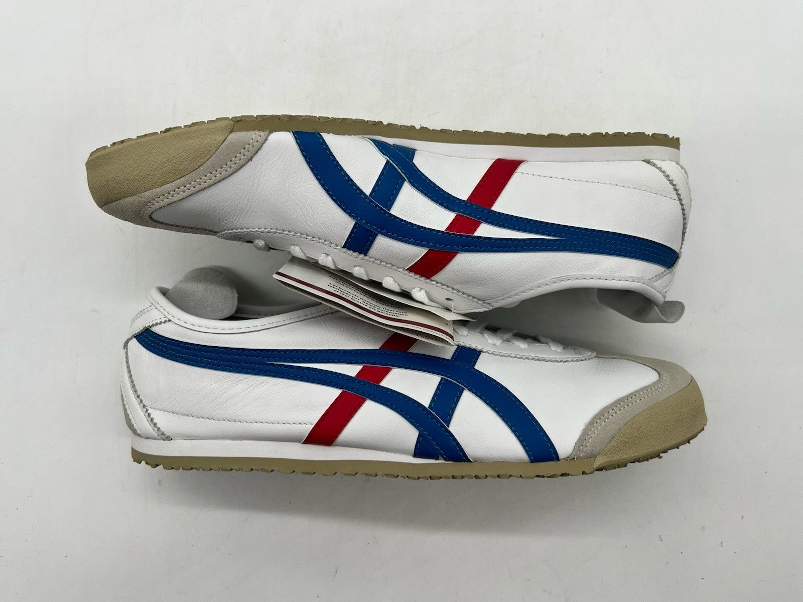 Onitsuka Tiger Mexico 66 DL408 Men Sz 11 White Red Blue Leather Fashion Sneakers
