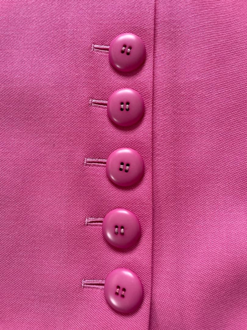 Christian Dior Vintage Puff Sleeve Dress Size 9 107cm Pink Elegant