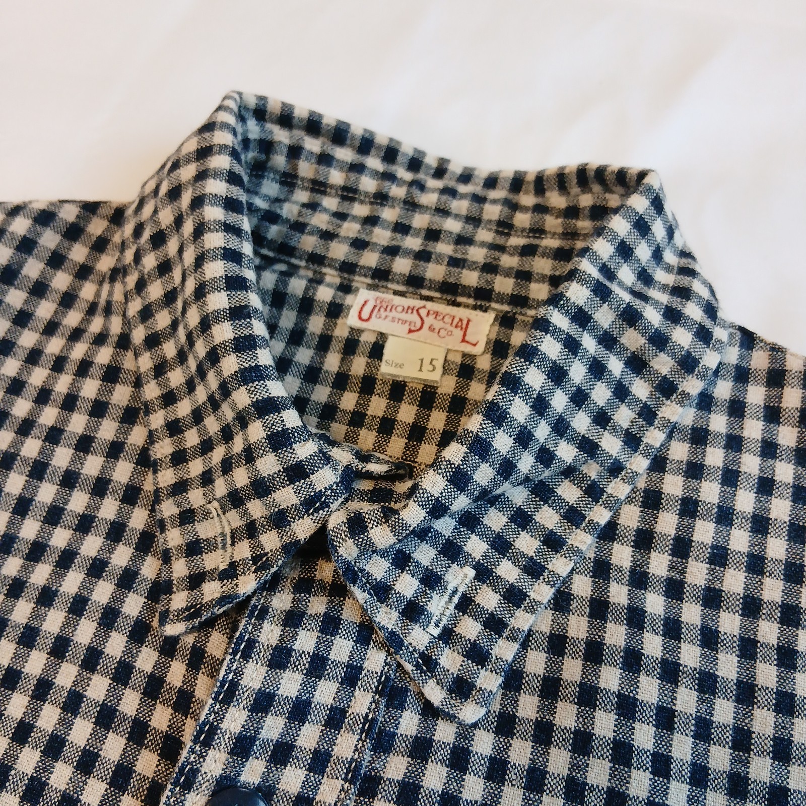 Freewheelers 1223005 Locomotive Fireman Shirt 15 G.F.Stifel Indigo Check Japan