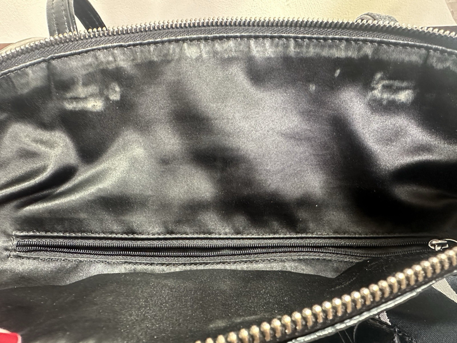 AUTHENTIC COACH LOGO LAURA SIGNATURE LARGE BAG TOTE PURSE F18335 BLACK
