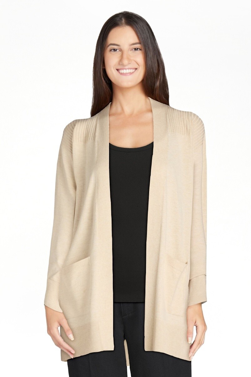 Time and Tru Women’s Open Front Cardigan Sweater Lightweight with Pockets XS-XXL