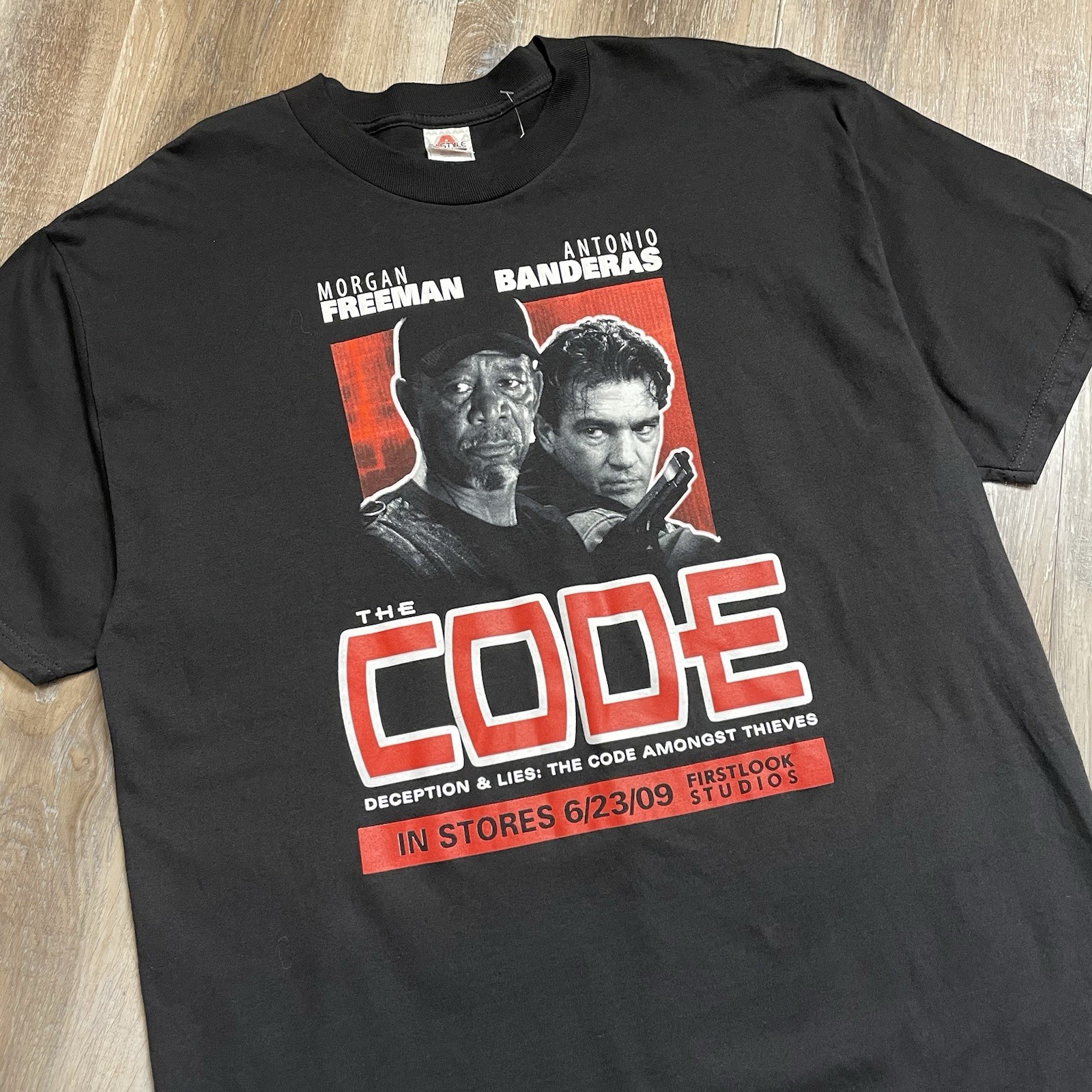 2009 The Code Vintage Movie Promo Tee Shirt Mens XL Y2K 2000s Morgan Freeman