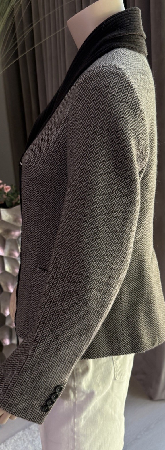 Max Mara Wool Cashmere Jacket Brown Sz 10 Italy