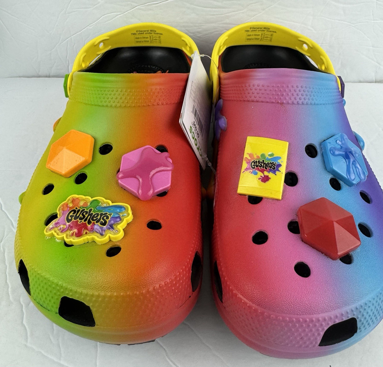 Gushers Limited Edition Candy Style Crocs Classic Clogs-211487-90H- Men’s 10
