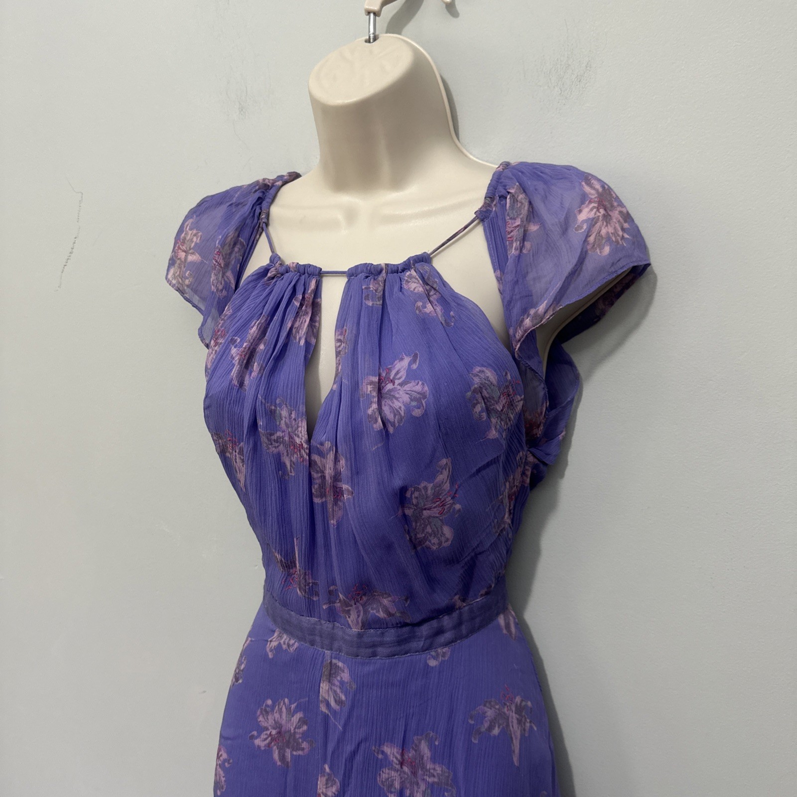 Elizabeth And James Dress 2 Purple Silk Sandy Hi Low Maxi Fairy Boho Chic ASO