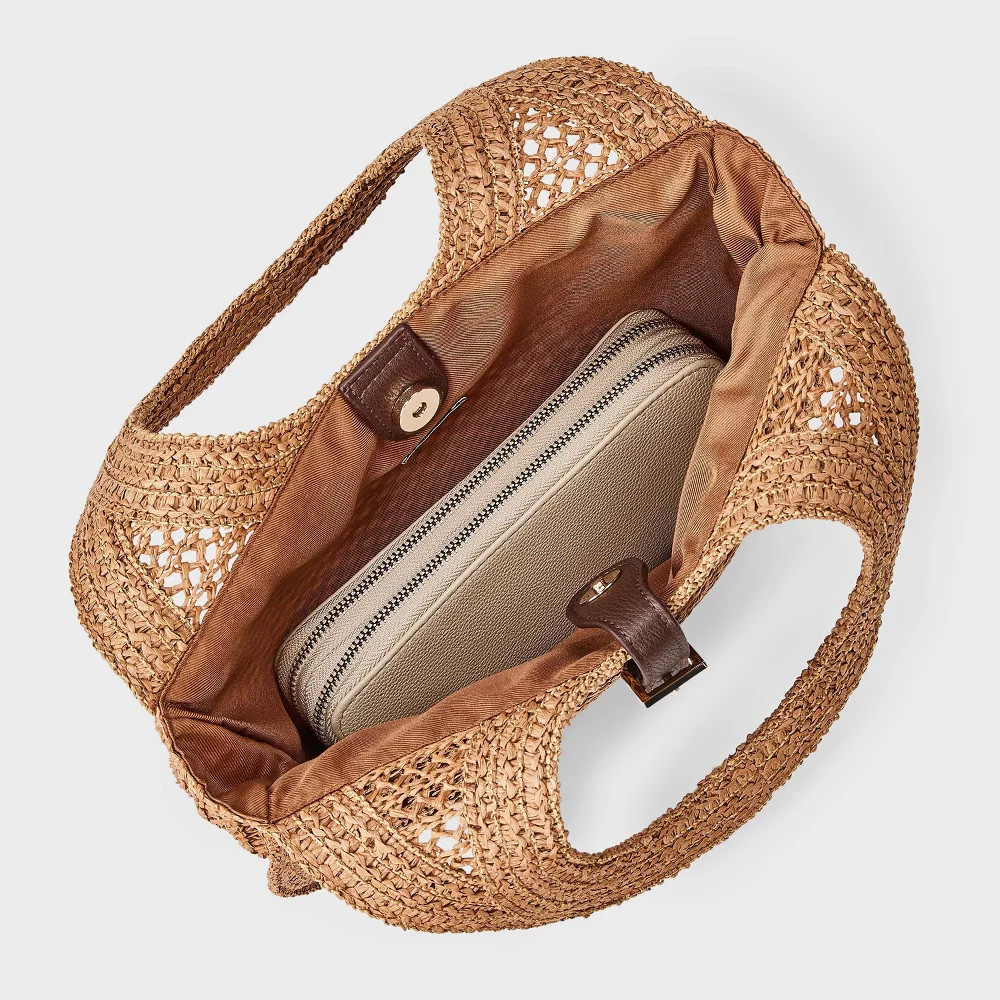 Straw Oval Shoulder Bag – A New Day Tan