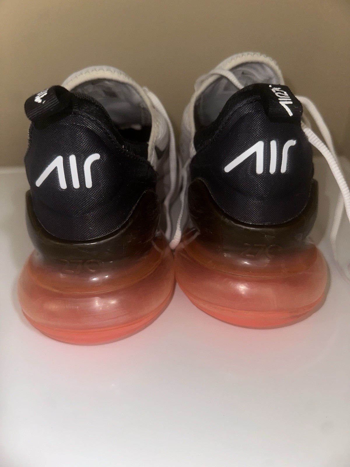 Size 13 Nike Air Max 270 FD0283-100 Men’s White/Black Low Top Lace Up