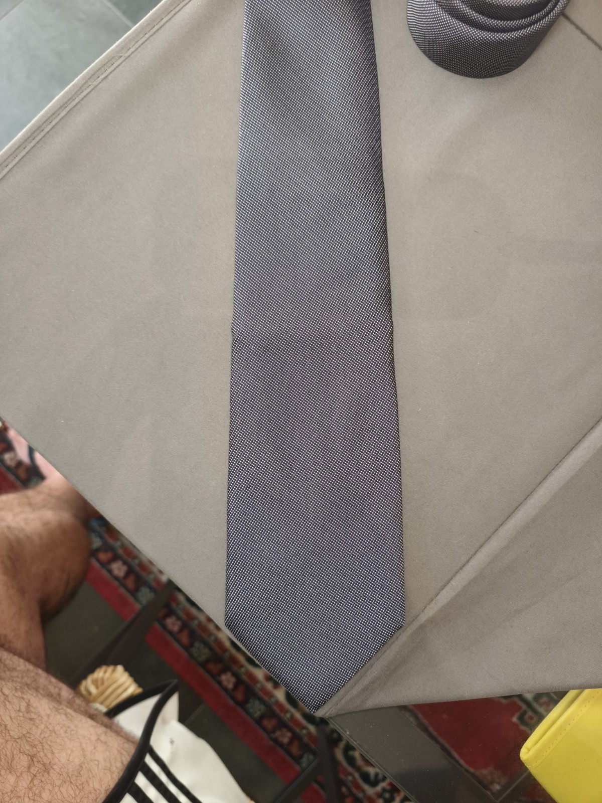 Vitali – Solid Color Jacquard Silk Tie Made in Italy