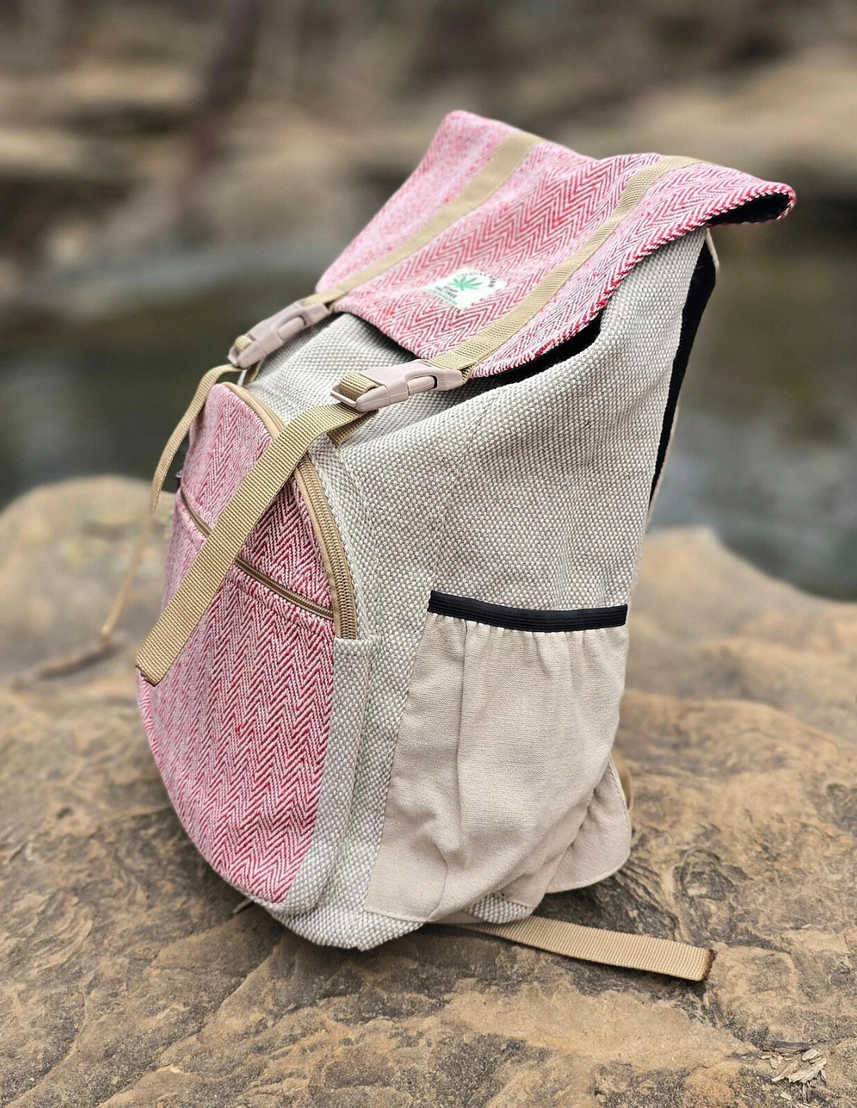 Organic Natural Himalayan Hemp Large Nepalese Boho Hippie Durable Cute Unisex Ba