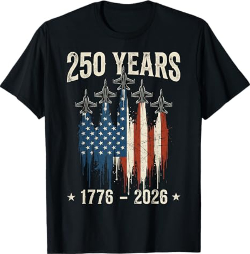 250th Anniversary USA Flag 4th of July Patriotic 250 Years T-Shirt