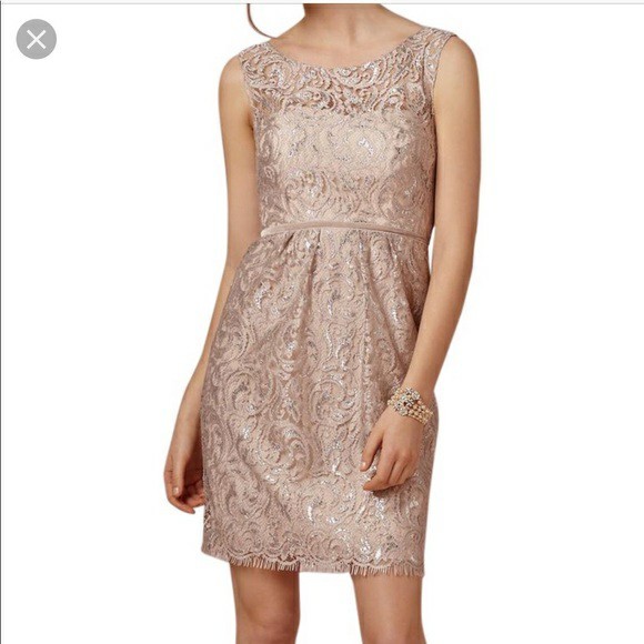 BHLDN Jenny Yoo Harlow Metallic Bridesmaid Cocktail Lace Formal Dress Size 10