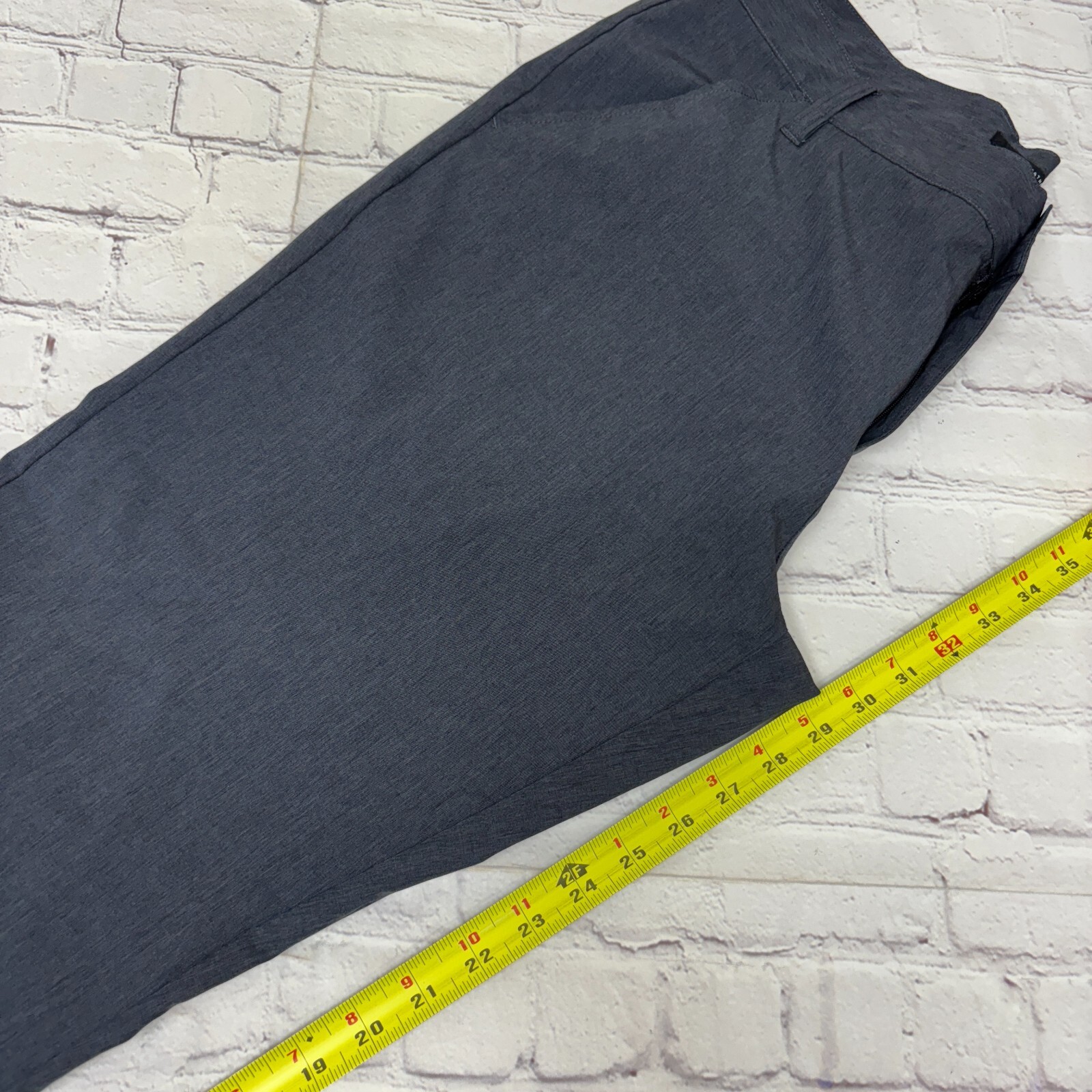 Travis Mathew Men Golf Performance Pants Size 34 (34×30) Gray Flat Front C002 28