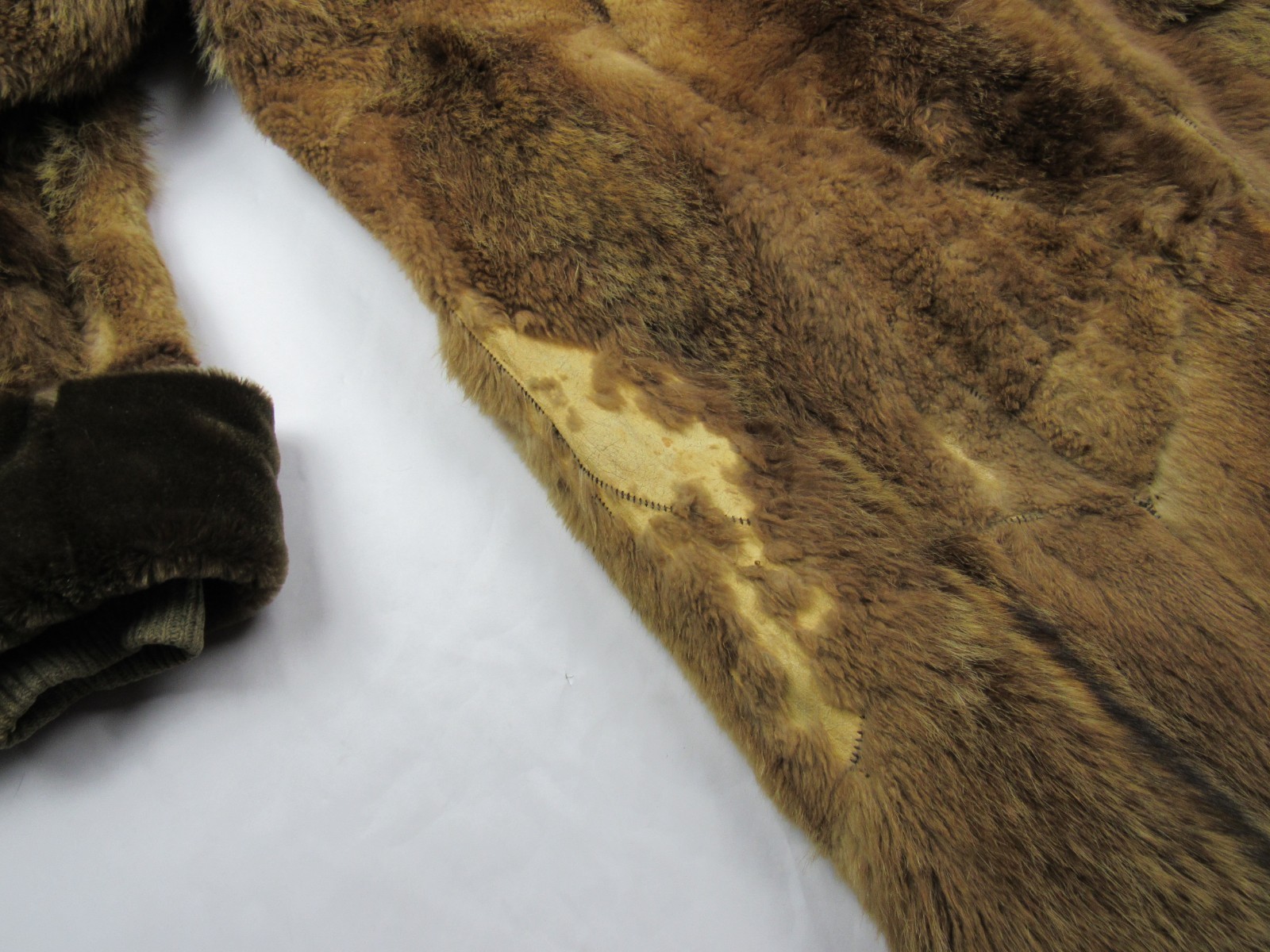 Antique 1800s / 1900s Long Frontier Fur Trapper Mountain Man Grizzly Coat Vtg