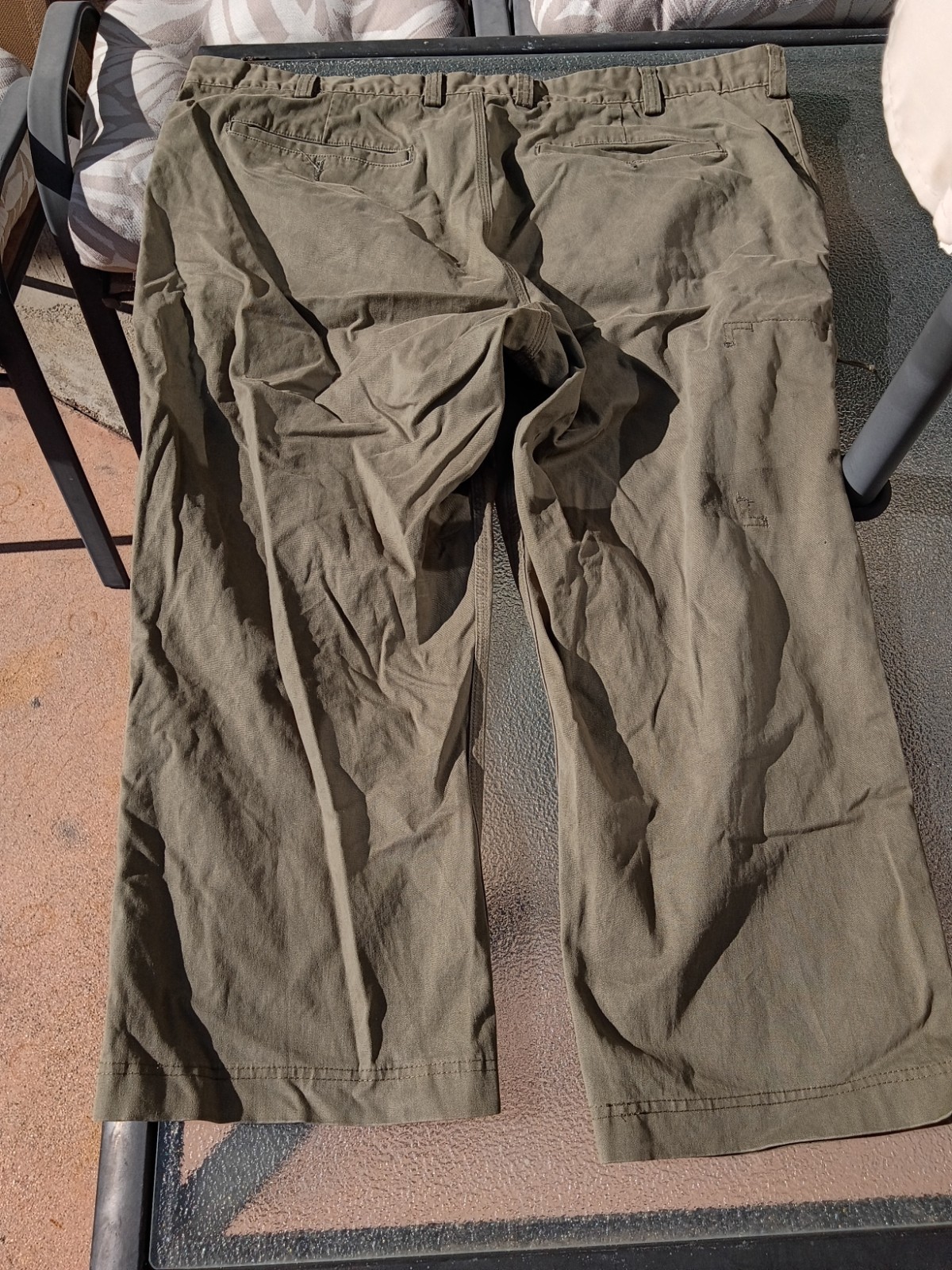 Duluth Trading Co Flex Ballroom Khaki Olive Green Size 46×30 (46×27)