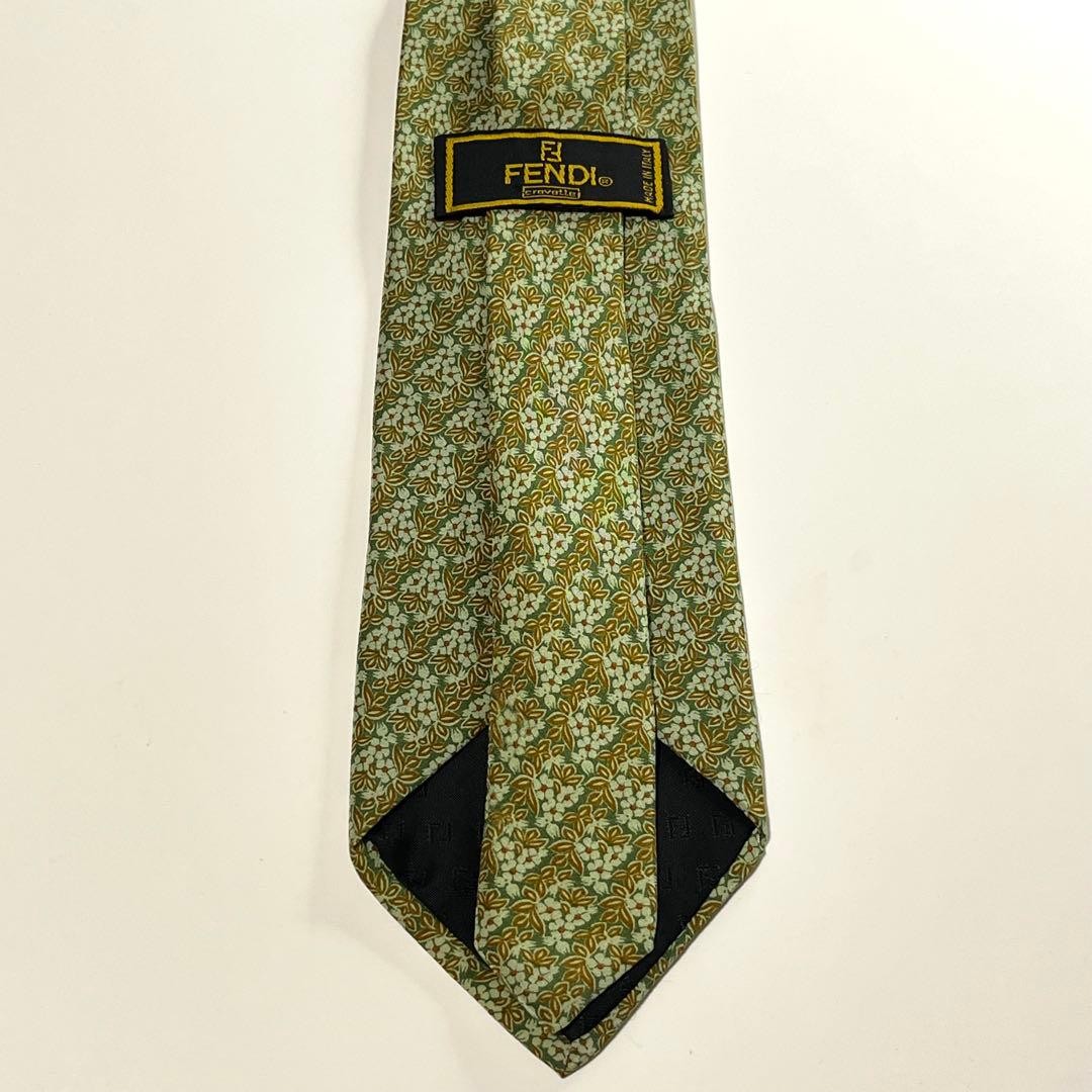 Fendi Floral Pattern Tie All-Over Design Used