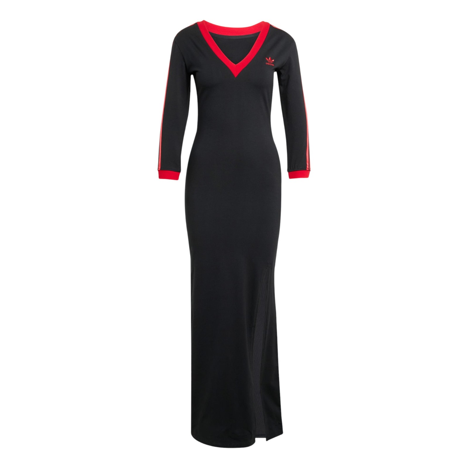 Women’s Adidas Originals Adicolor Classics 3-Stripes Cotton Maxi Dress New