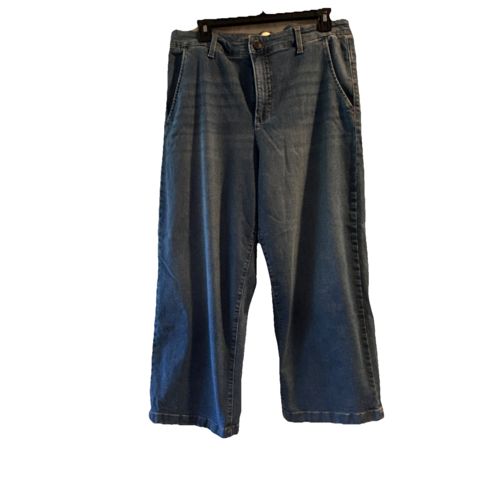 Ella Moss Women’s Wide-Leg Jeans Blue Medium Wash Solid Denim Size 12