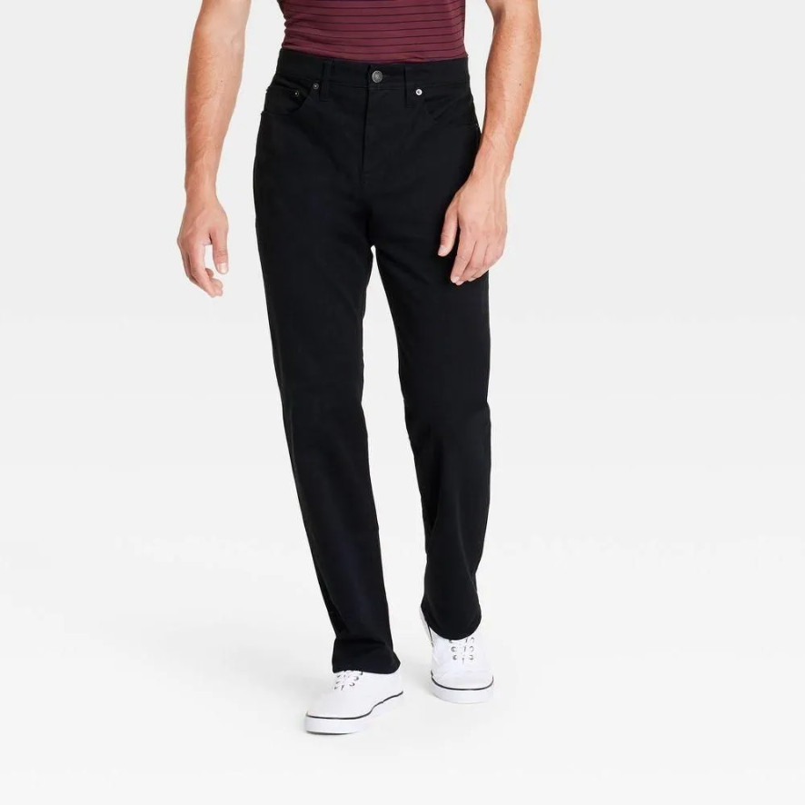 Goodfellow & Co 5-Pocket Pants Men’s Black Fly Button & Zipper Straight Fit
