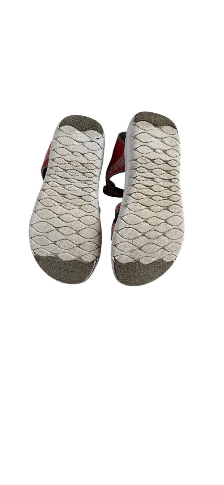 Ryka Pink/Gray Strappy Hook & Loop Adjustable Sandals Size 8.5 Womens