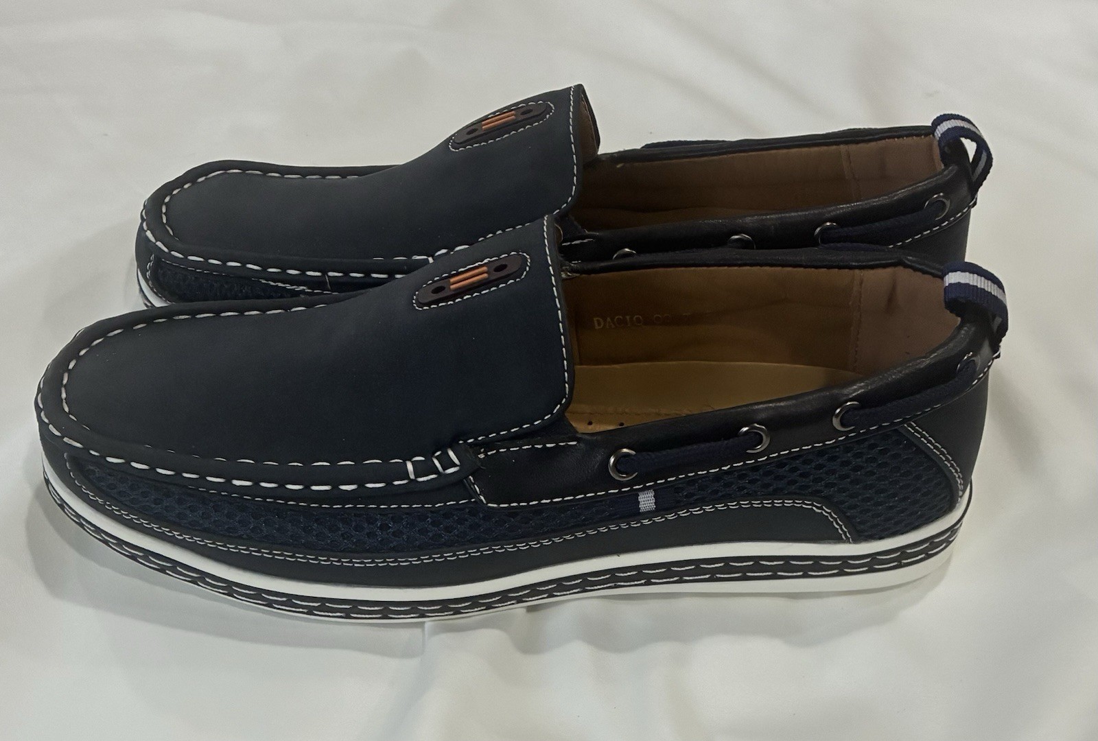 Alberto Fellini Men’s Blue Mesh Slip-On Loafer Shoes Contrast Stitching 11