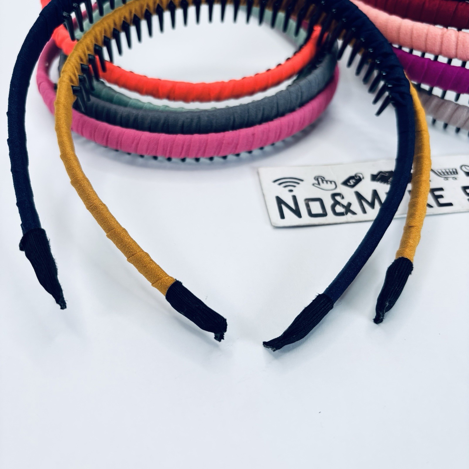 Duufin 12 Pieces Teeth Comb Headband Non-slip Hair Headbands Colorful
