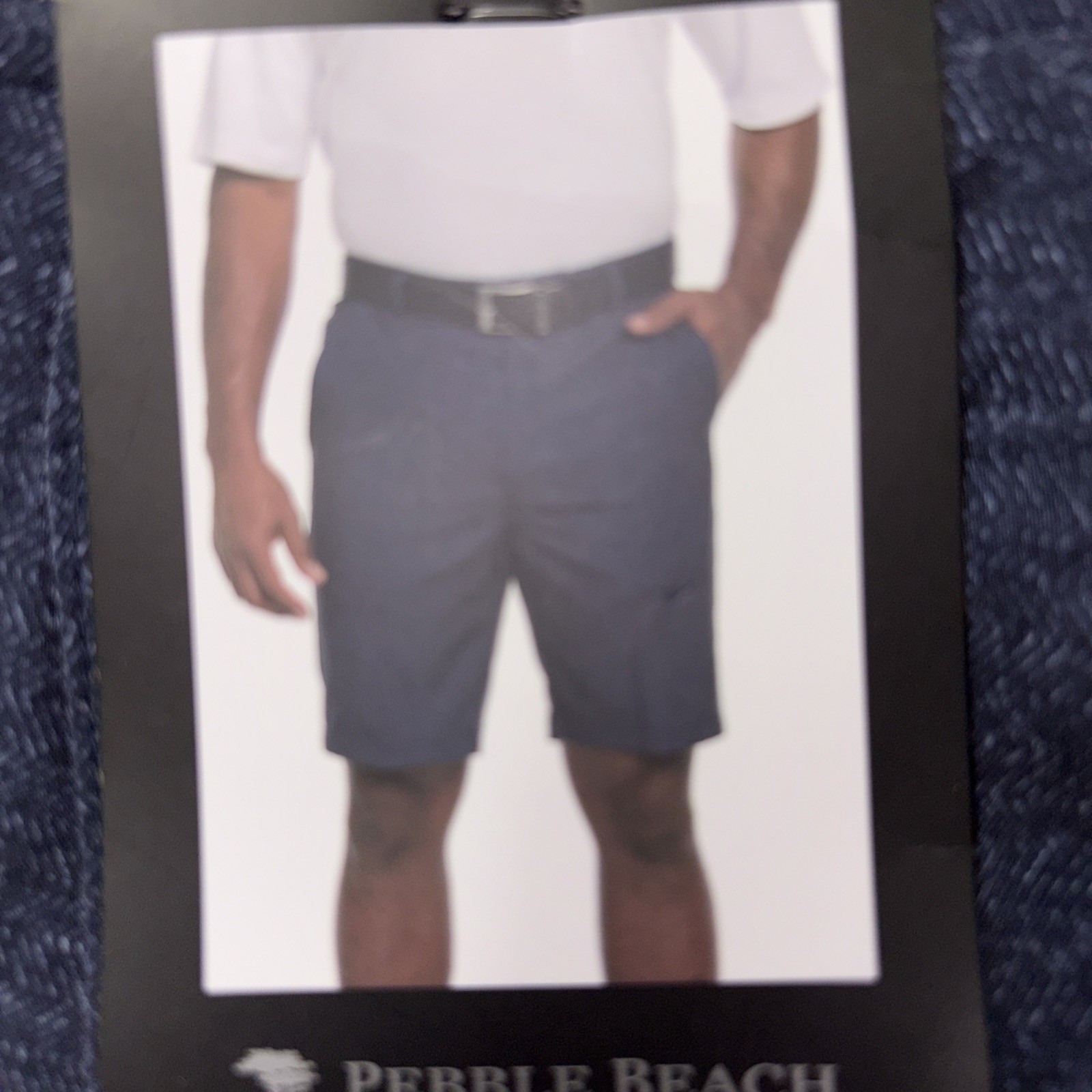 Pebble Beach Performance Golf Shorts 40 Waist Blue Or Black