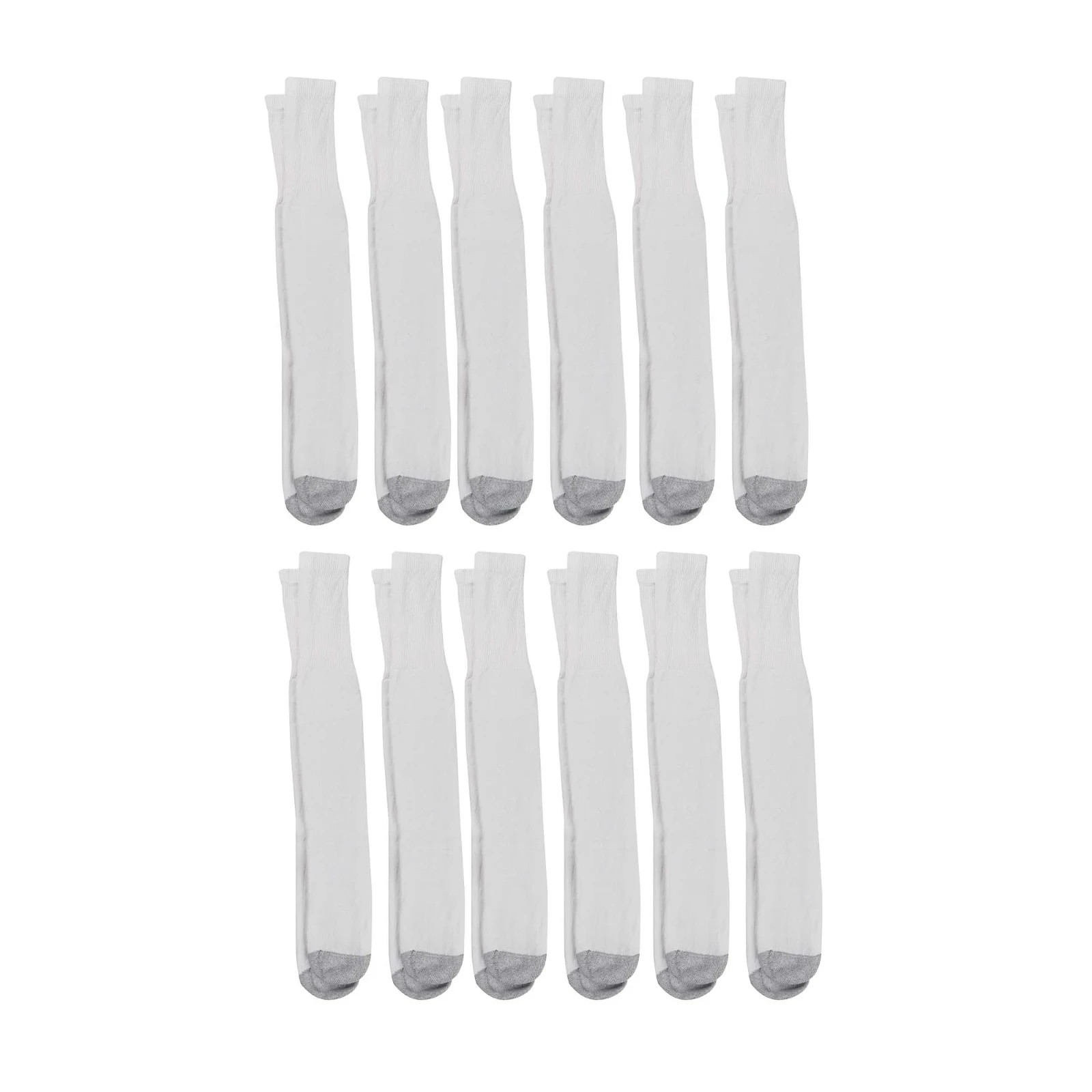 Hanes Men’s Double Tough Durability Over-the-Calf Tube Socks, 12-Pack New