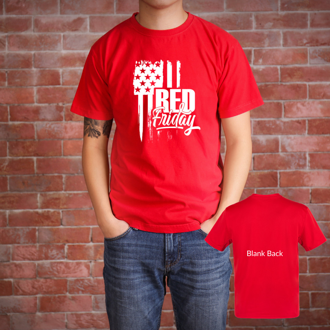 RED Friday Remember Everyone Deployed Military Support T-Shirt (S-2XL)