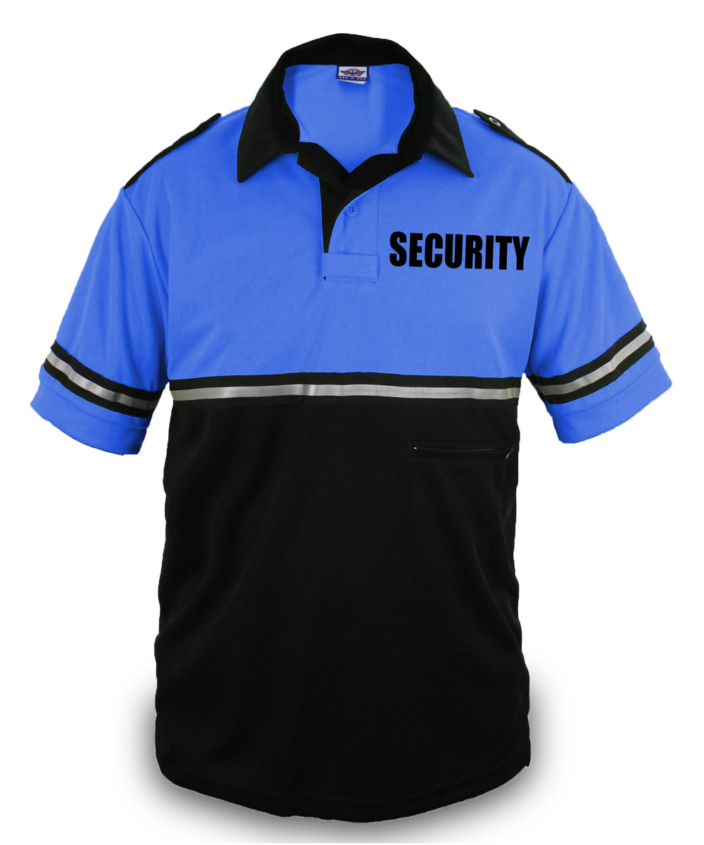 First Class Two Tone Bike Patrol Shirt with Zipper Pocket with Security ID